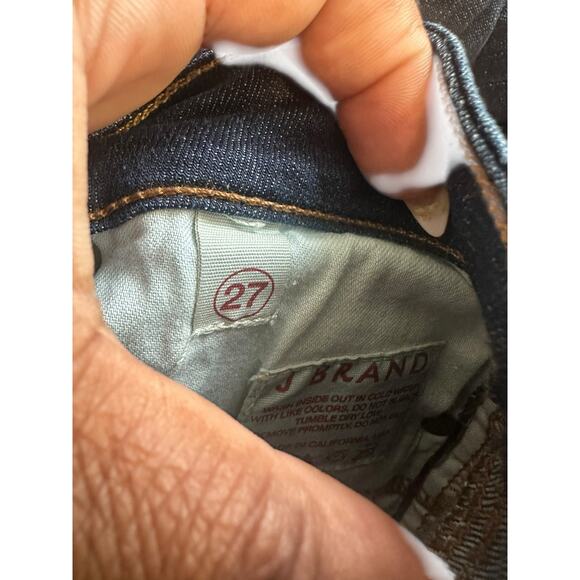 J Brand Pure‎ Jeans Dark Wash Denim Skinny Leg Basic Casual Low Rise Size 27 - Picture 3 of 13